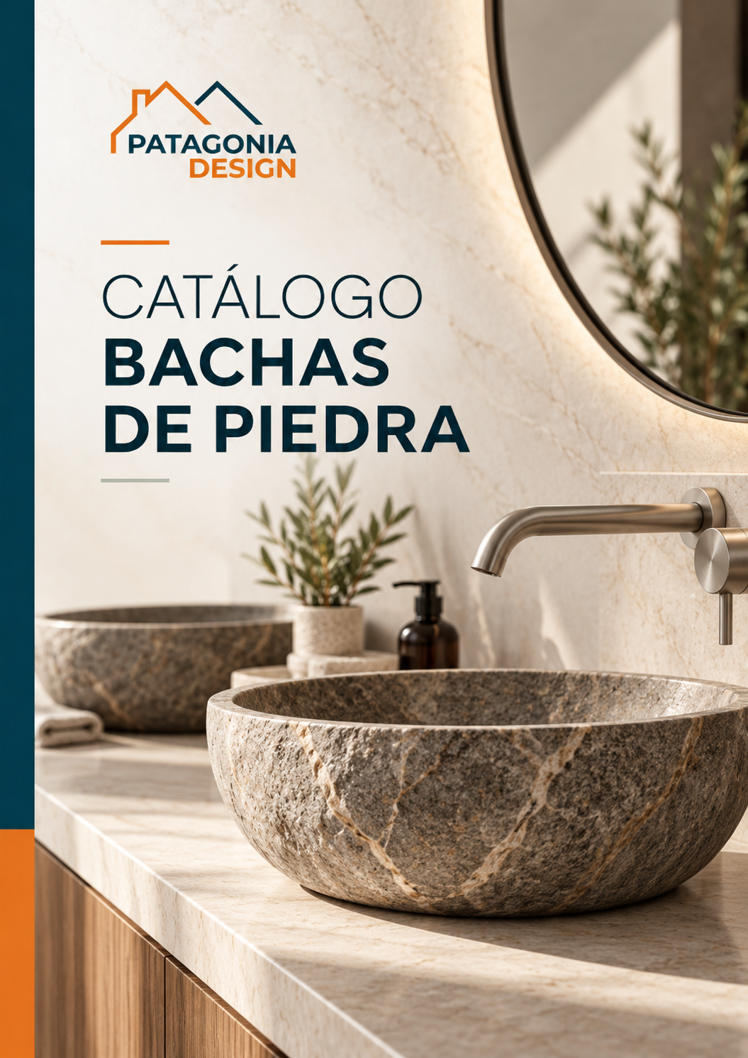 Portada del catálogo Patagonia Design Catálogo Bachas de Piedra